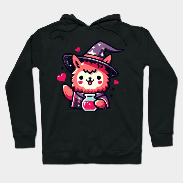 Kawaii llama wizard of love Hoodie by TomFrontierArt